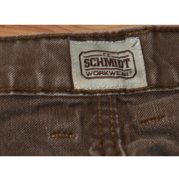 CE Schmidt Workwear Men's 36x32 Brown Canvas Work Carpenter Pants Utility Cotton - Picture 6 of 10